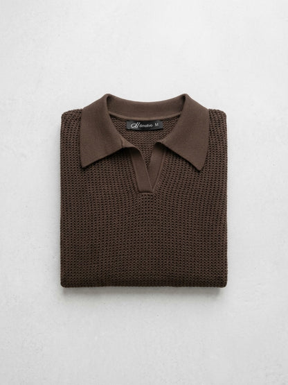 Cotton Short Sleeve Polo T-shirt “PERLE”