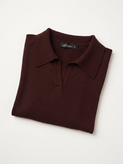 Merino Wool Polo Long Sleeve “Paula”