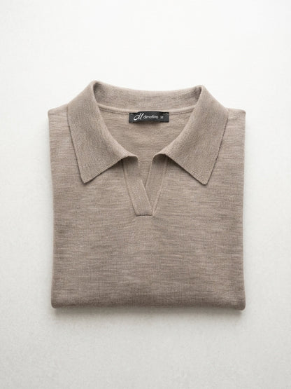Merino Wool Polo Long Sleeve “Paula”