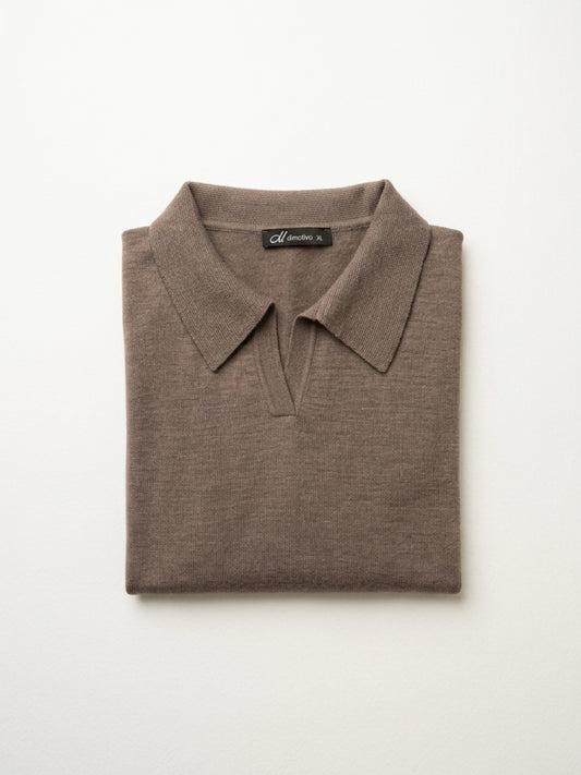 Merino Wool Polo Long Sleeve “Paula”