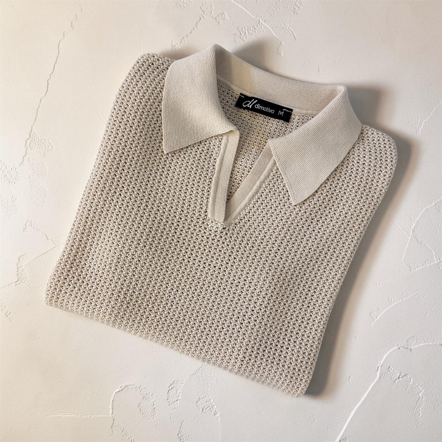 Cotton Short Sleeve Polo T-shirt “PERLE”