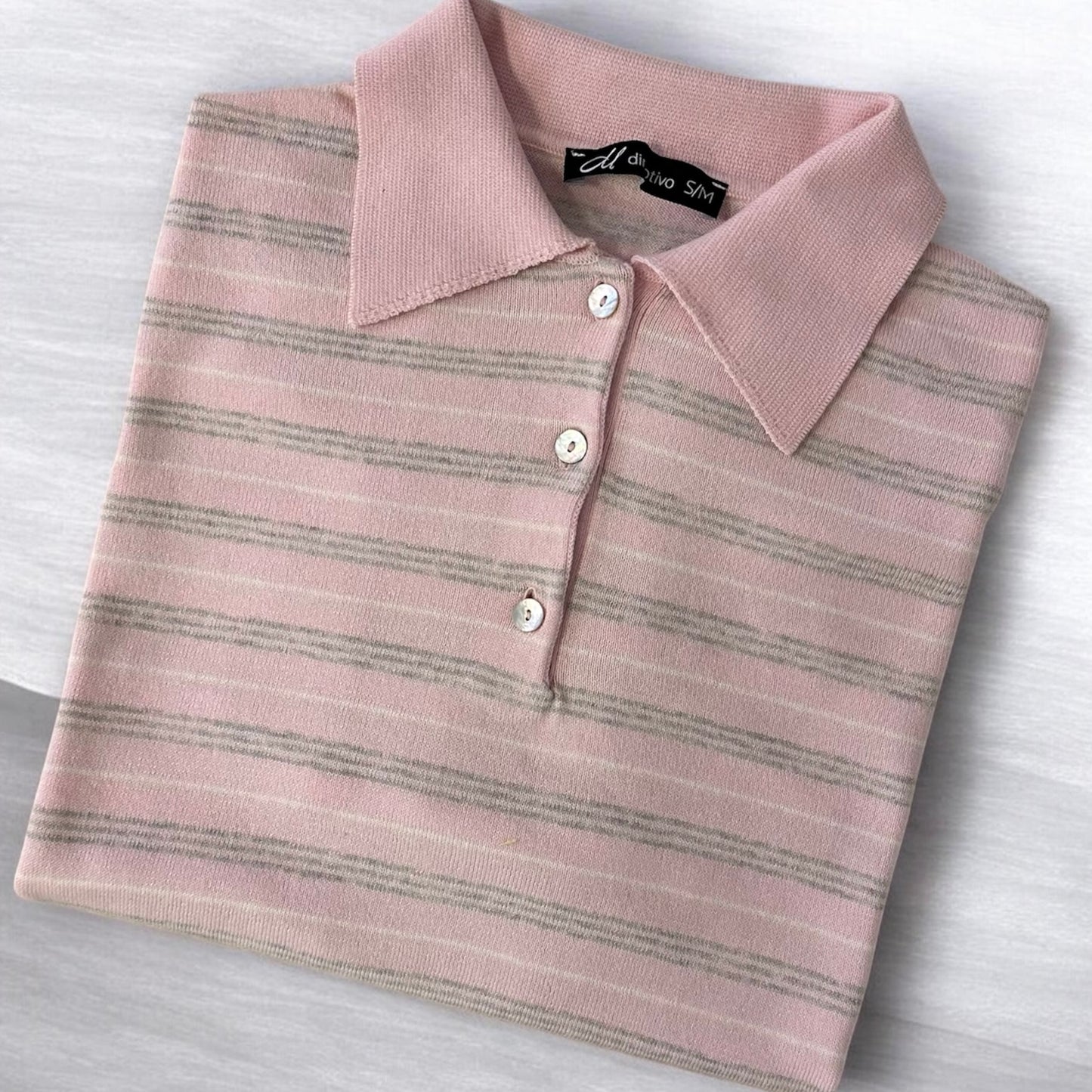 Premium Collection Cotton&Cashmere Polo Shirt "Valeria"