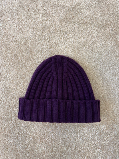 Wool cashmere Beanie hat without holes "Elly"