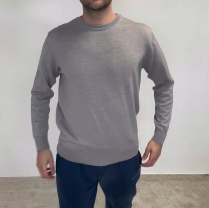Mens's round neck Merino wool Sweater "Maison O"